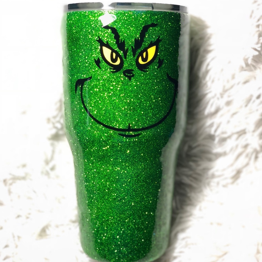 The Grinch Face Tumbler Drink Up Grinches 30 OZ